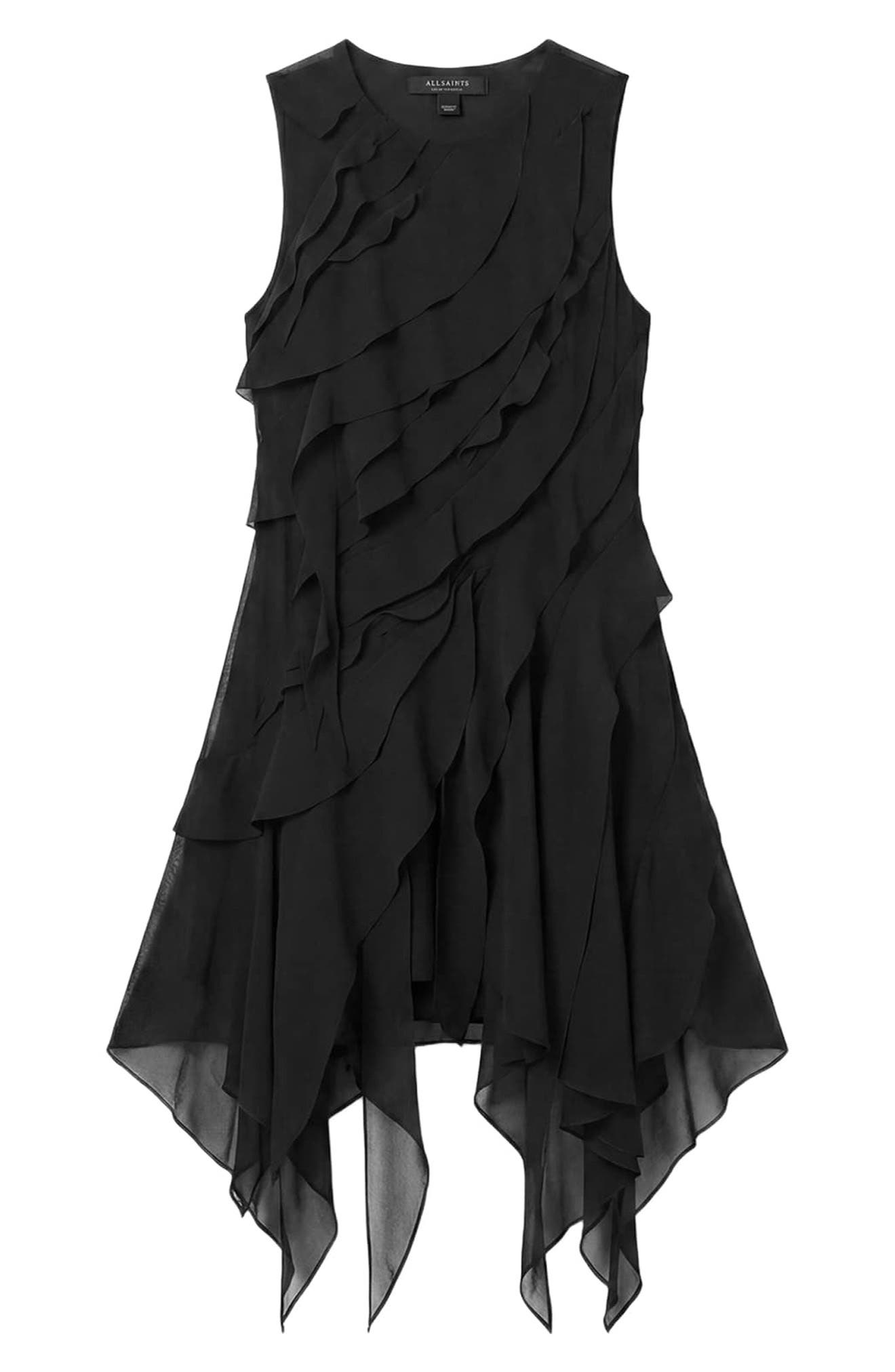 AllSaints Women's Angie Panel Midi Dress, Black, Size 6