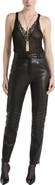 Balmain Lambskin Biker Trousers