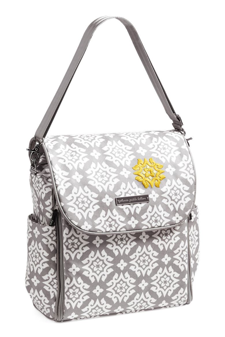 'Boxy' Backpack Diaper Bag (Nordstrom Exclusive), Main, color, GREY/ WHITE