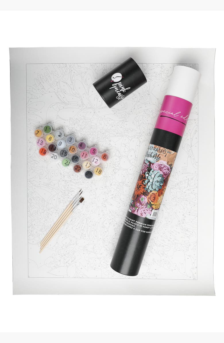 Pink Picasso Kits Pinch Me Bouquet Special Edition Paint by Numbers Kit, Alternate, color, Multicolor