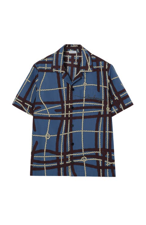 Relaxed Fit Knot Check Cotton Shirt