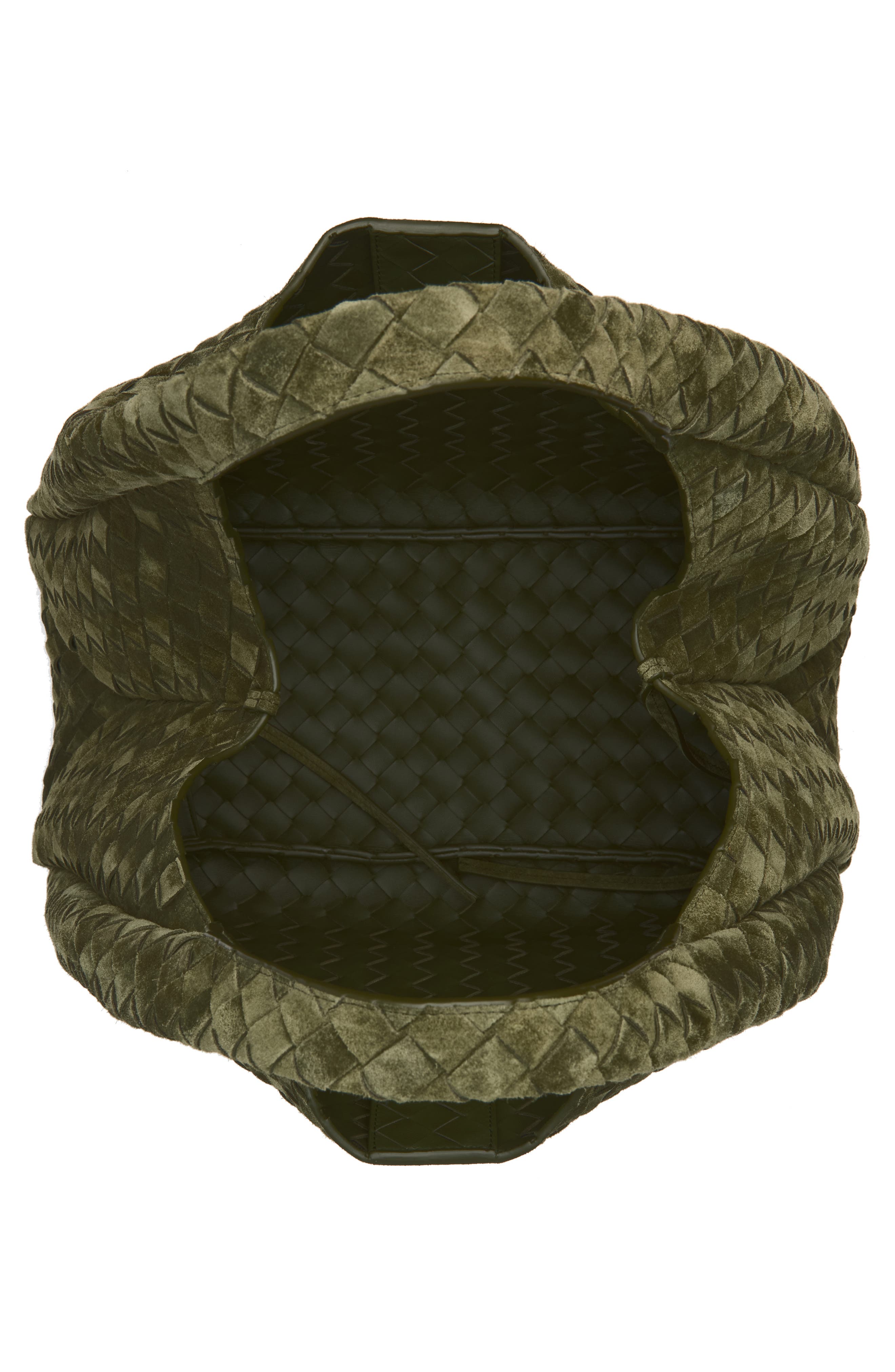 Large Campana Suede Shoulder Bag, Alternate, color, 3783 GREEN TWEED-M BRASS