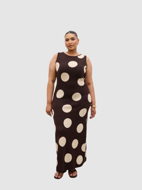 Curve Sarover Polka Knit Dress