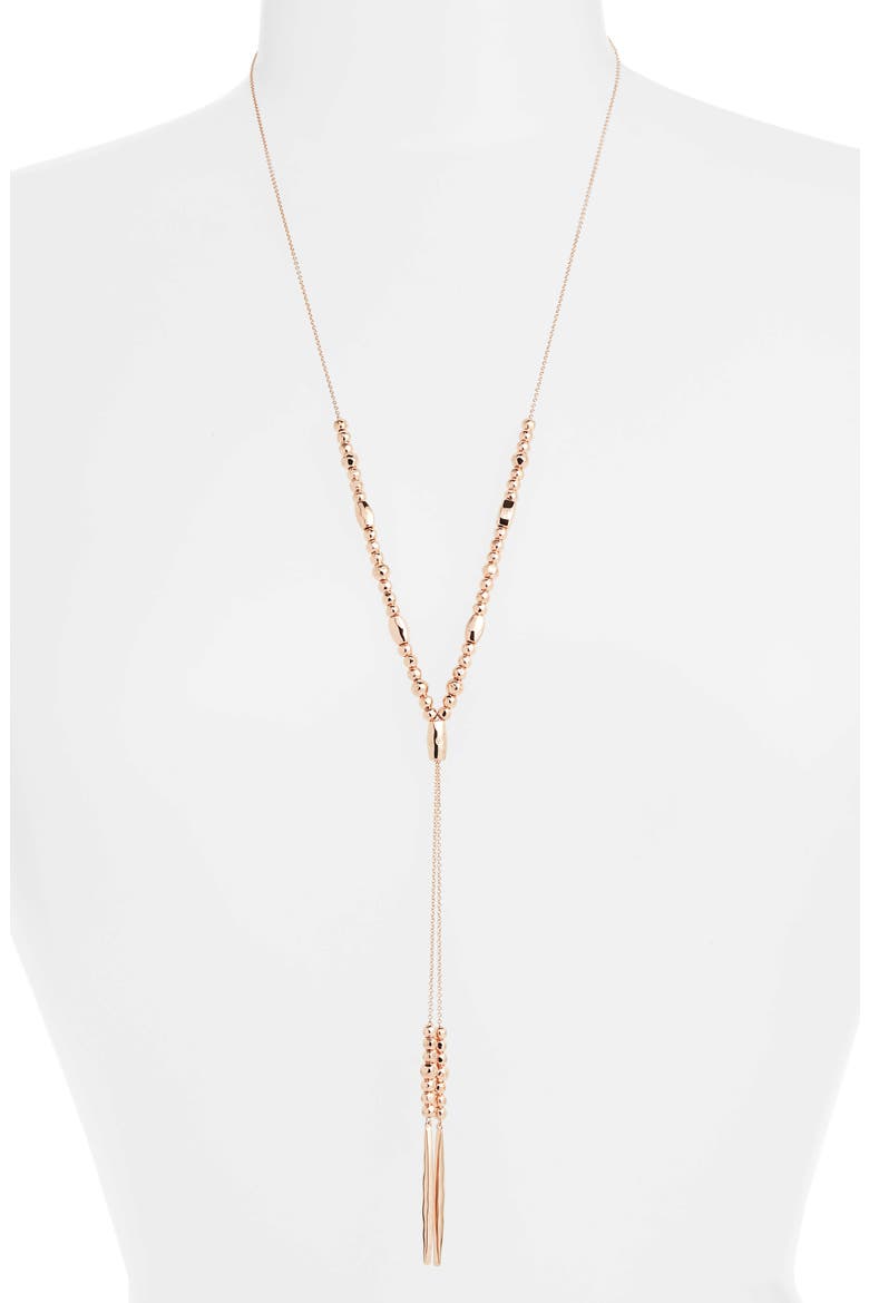 Kellen Slide Necklace, Main, color, ROSE GOLD