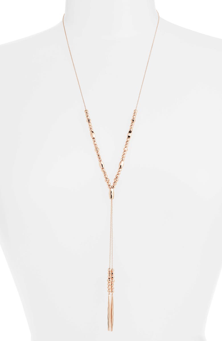 gorjana Kellen Slide Necklace, Main, color, Rose Gold
