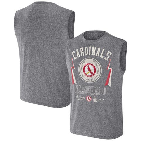 Men's Darius Rucker Collection by Fanatics Charcoal St. Louis Cardinals Relaxed-Fit Muscle Tank Top