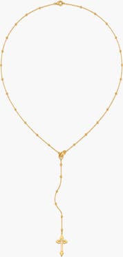 YOJ Cross Lariet Necklace In Gold