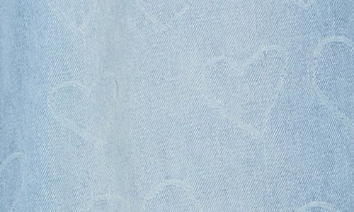Shop Ptcl Heart Jacquard Barrel Leg Jeans In Light Wash