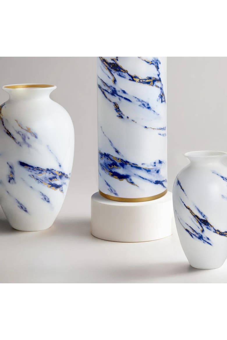 Marble Azure 12 Inch Urn Vase, Alternate, color, White