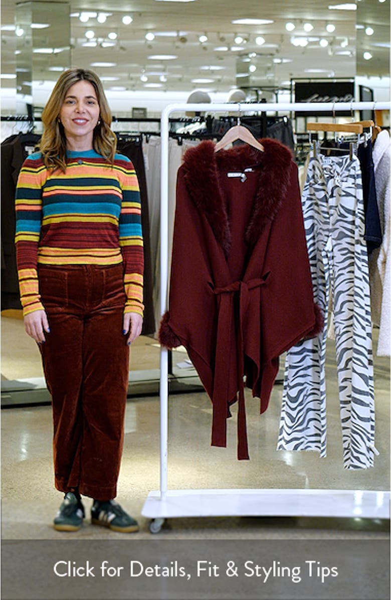 Joanne Wool Coat with Faux Fur Trim, sales video thumbnail