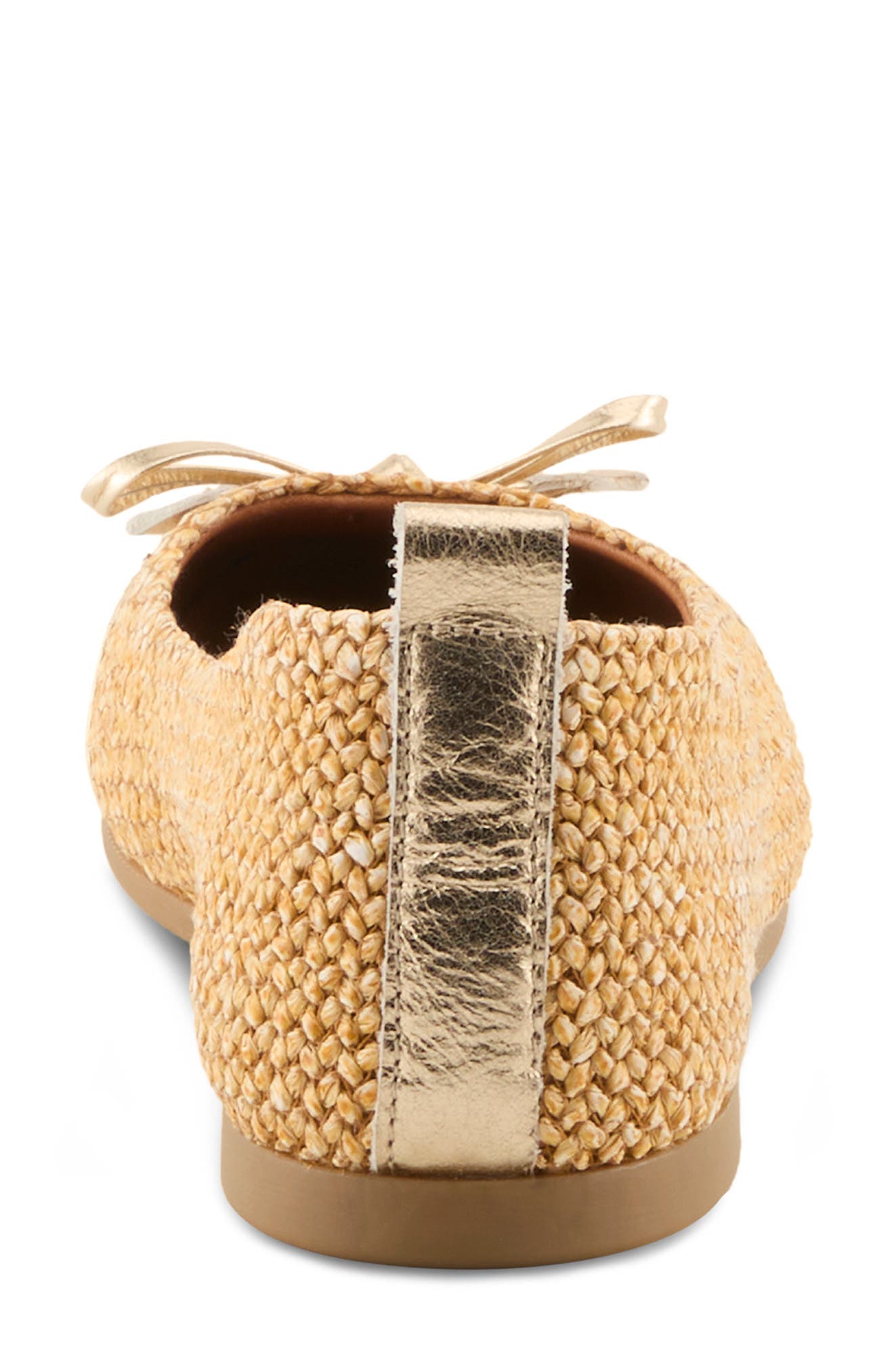 AZURA BY SPRING STEP Embody Metallic Bow Toe Ballet Flat, Alternate, color, 