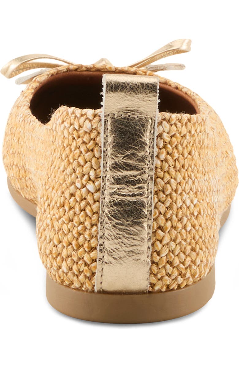 AZURA BY SPRING STEP Embody Metallic Bow Toe Ballet Flat, Alternate, color,