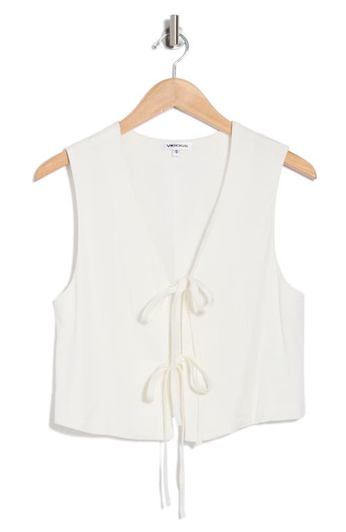 Vigoss Tie Front Vest In White