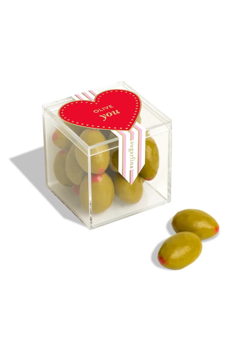 sugarfina Olive You Set of 4 Martini Olive Almonds Candy Cubes, Alternate, color, 