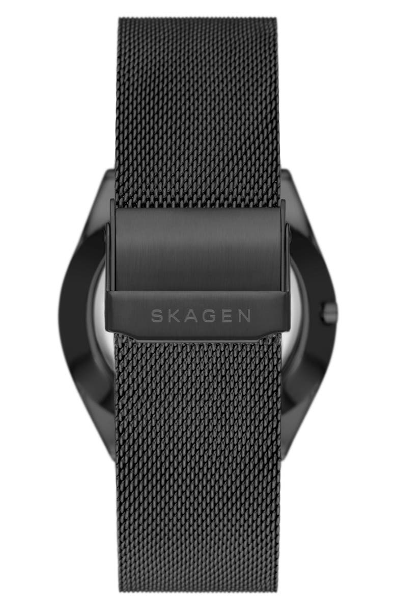 Skagen Grenen Lille Midnight Mesh Strap Watch, 37mm, Alternate, color, 