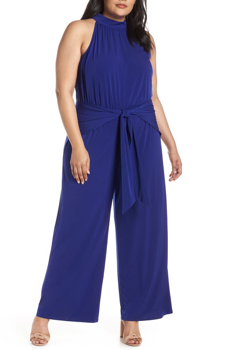 Vince Camuto High Halter Neck Jumpsuit, Main, color,
