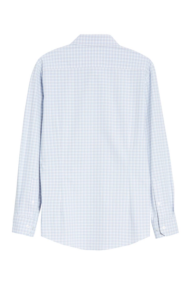Mizzen + Main Leeward Trim Fit Button-Up Performance Shirt, Alternate, color, BLUE MULTI CHECK