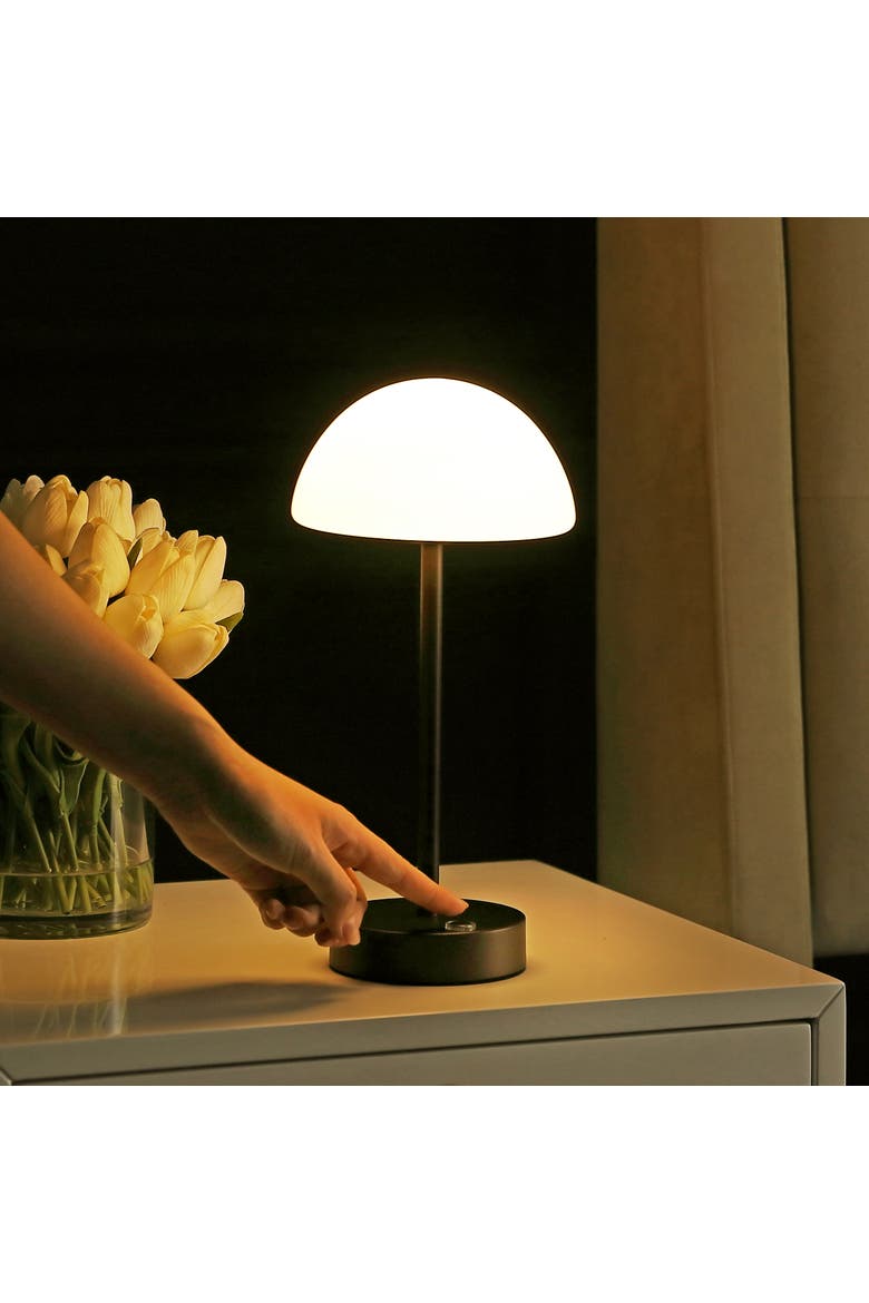 Xavier Modern Minimalist Iron Rechargeable Integrated Portable LED Table Lamp, Alternate, color, Oil Rubbed Bronze