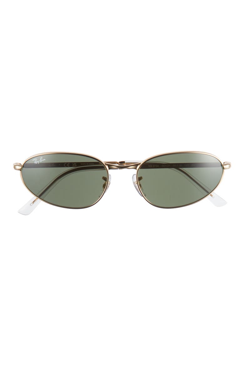 59mm Irregular Oval Sunglasses, Main, color, GOLD FLASH