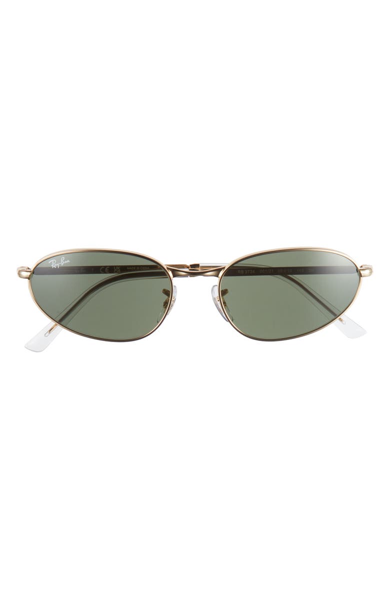Ray-Ban 59mm Irregular Oval Sunglasses, Main, color, Gold Flash