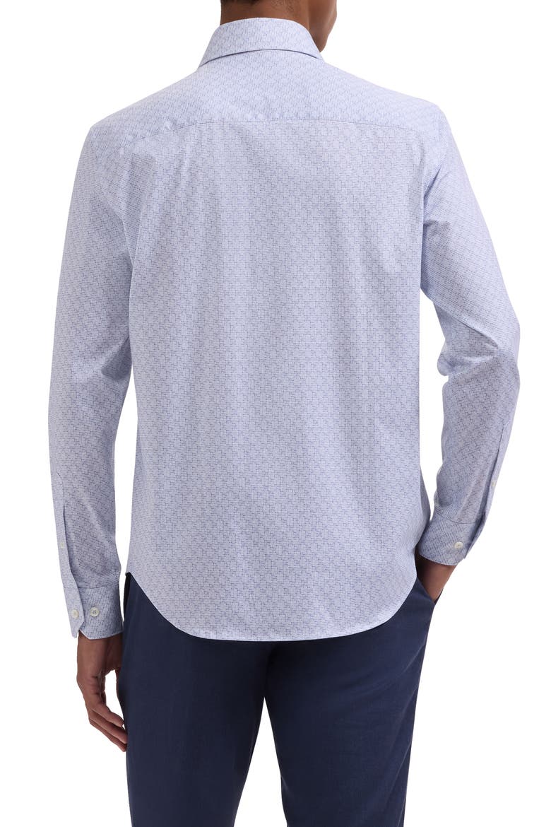 Devon OoohCotton® Geo Print Button-Up Shirt, Alternate, color, ORCHID