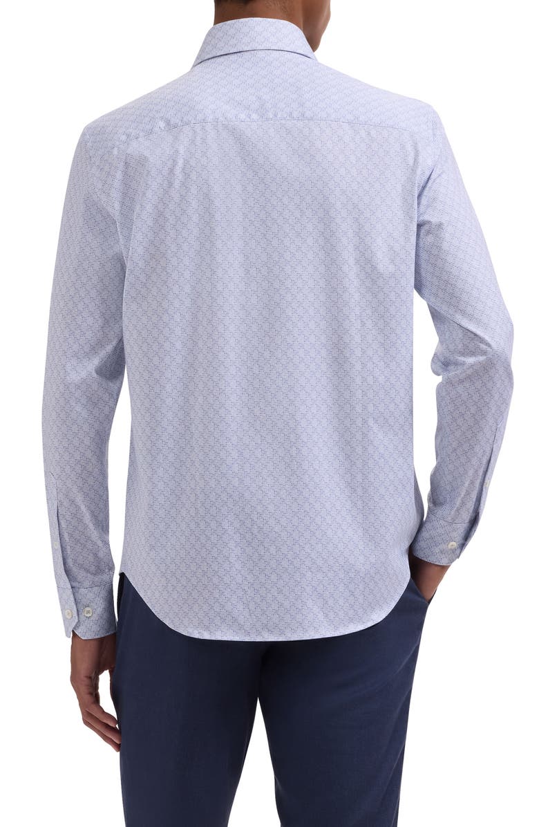 Bugatchi Devon OoohCotton<sup>®</sup> Geo Print Button-Up Shirt, Alternate, color, Orchid