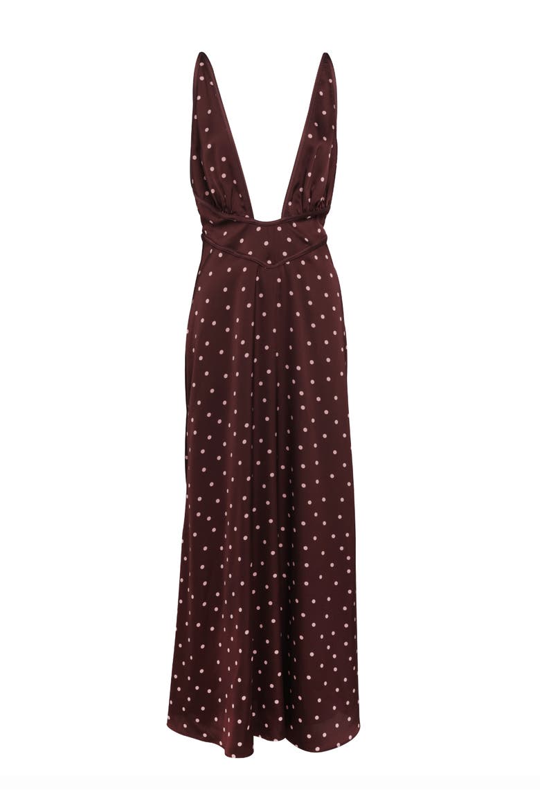 Cici Maxi Dress, Alternate, color, Pink Polkadot