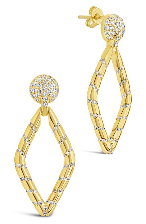 Gisele Cubic Zirconia Geometric Drop Earrings
