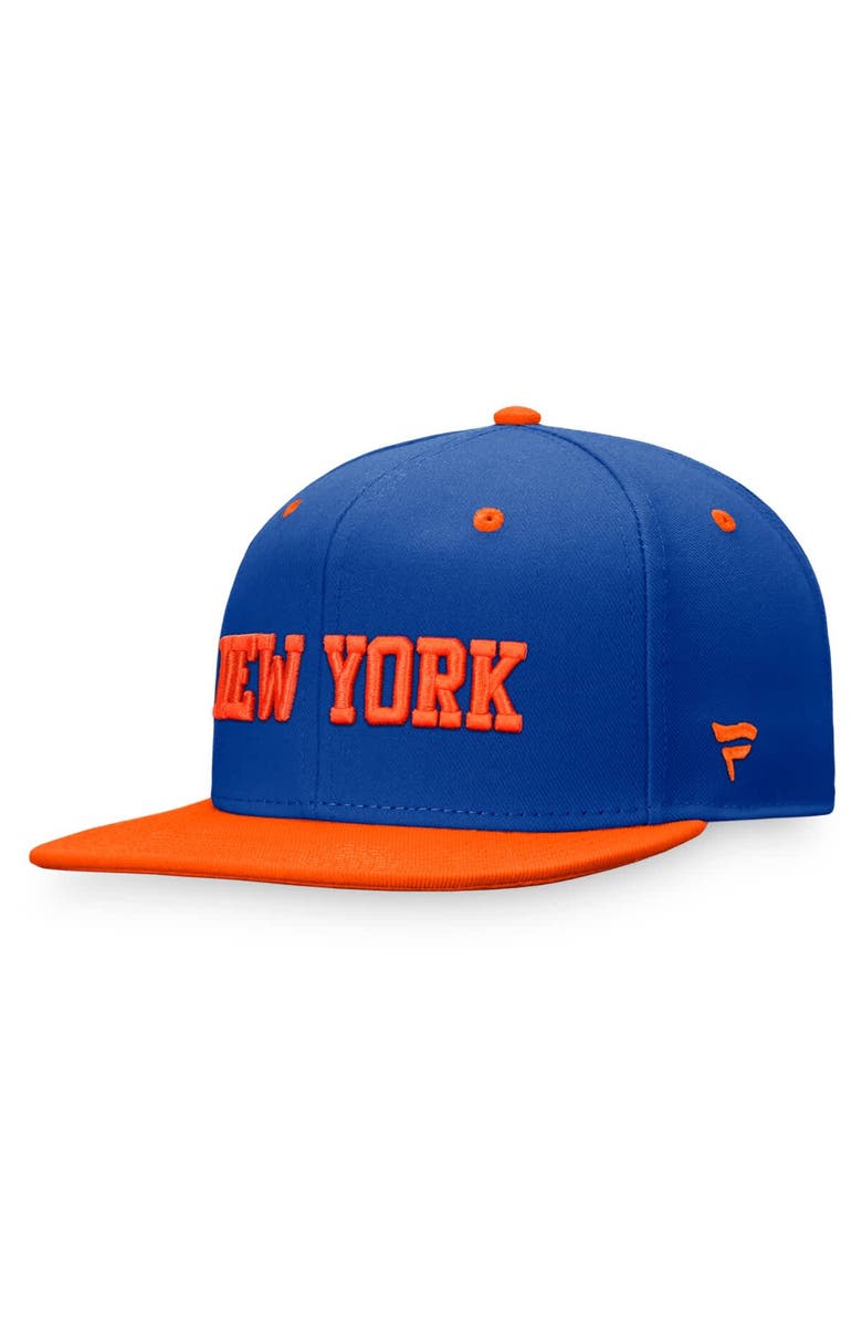 FANATICS Men's Fanatics Royal/Orange New York Islanders Heritage City Two-Tone Snapback Hat, Alternate, color, Royal