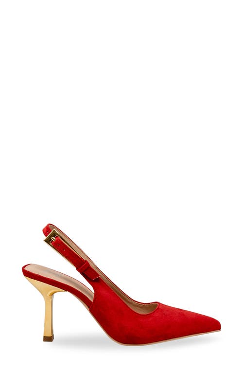 Chase & Chloe Chase And Chloe Slingback Pump In Red