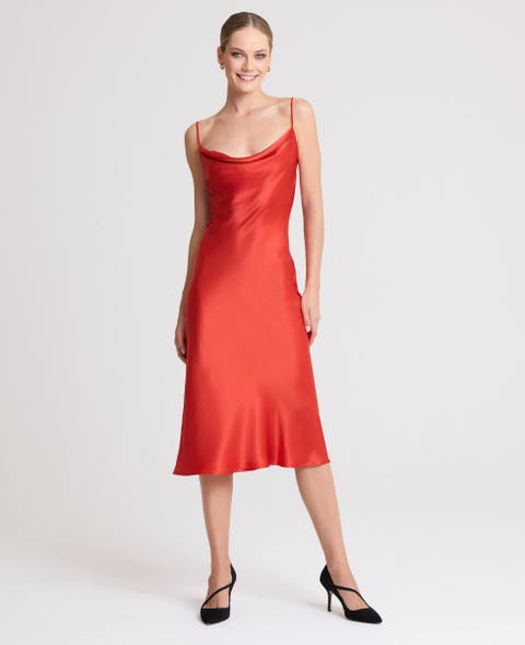 Beatrice Silk Satin Bias Cut Slip Dress