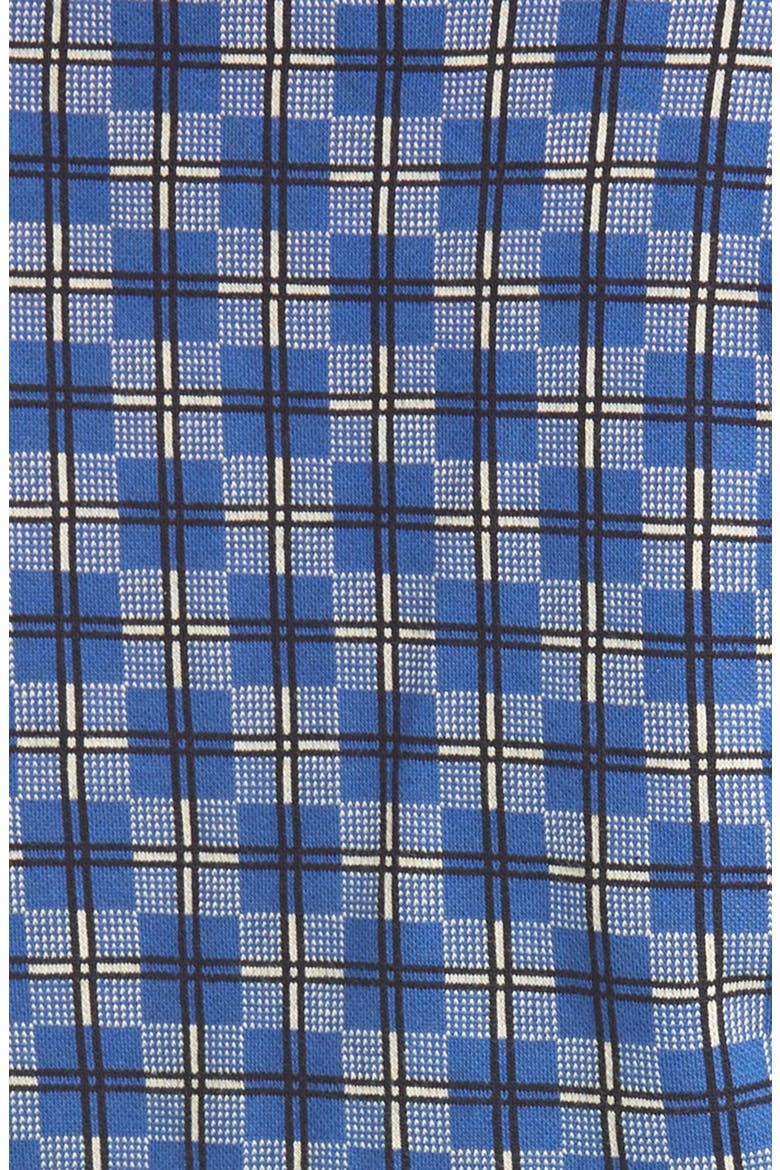 London Plaid Cotton Tracksuit Jacket, Alternate, color, BLUE/ BLACK/ PALE YELLOW