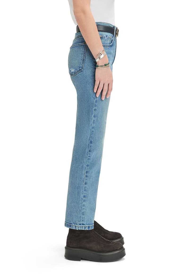 The Morgan Shortie High Waist Straight Leg Jeans, Alternate, color, SANTA BARBARA