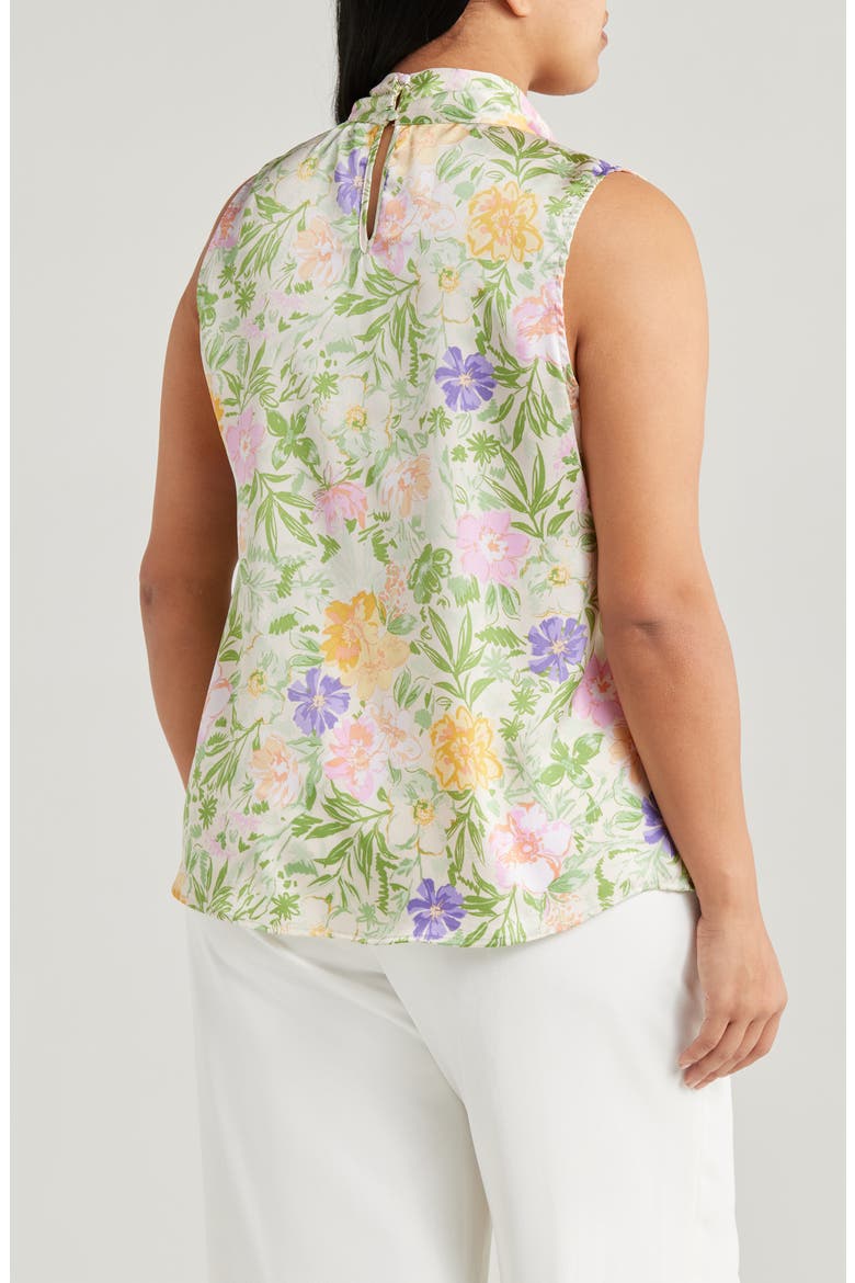 Floral Bow Neck Sleeveless Top, Alternate, color, FLORAL MULTI