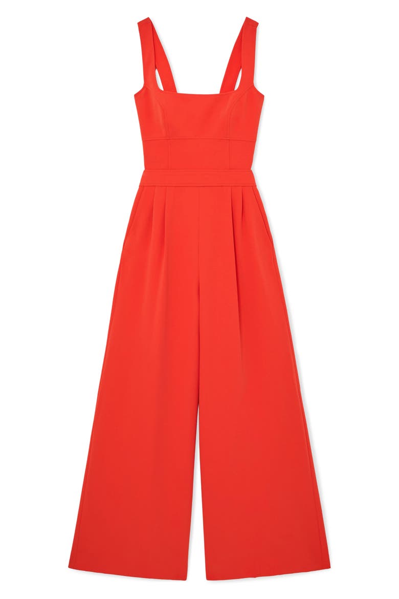 Dion Sleeveless Wide Leg Jumpsuit, Alternate, color, ORANGE