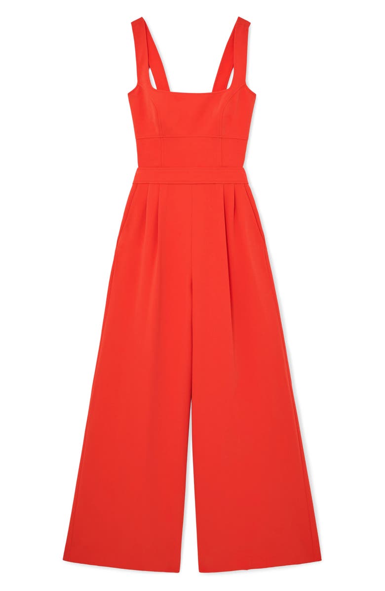 Reiss Dion Sleeveless Wide Leg Jumpsuit, Alternate, color, Orange