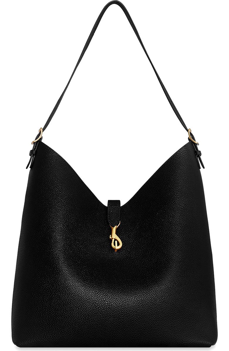 Rebecca Minkoff Megan Leather Hobo Bag, Main, color, Black