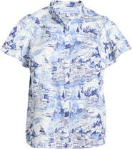 SUGARLIPS Kearny Floral Print Poplin Top