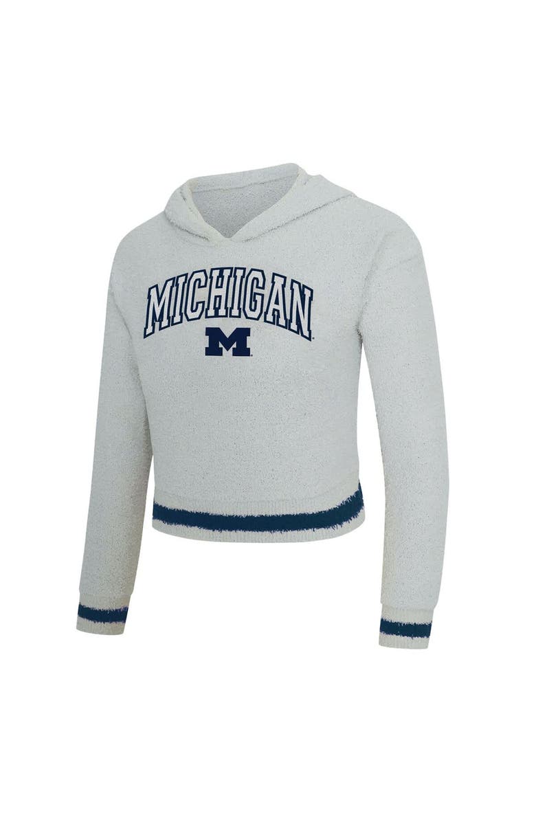 CONCEPTS SPORT Women's Concepts Sport Gray/Navy Michigan Wolverines Whitley Long Sleeve Hoodie Top & Shorts Set, Alternate, color, Gray