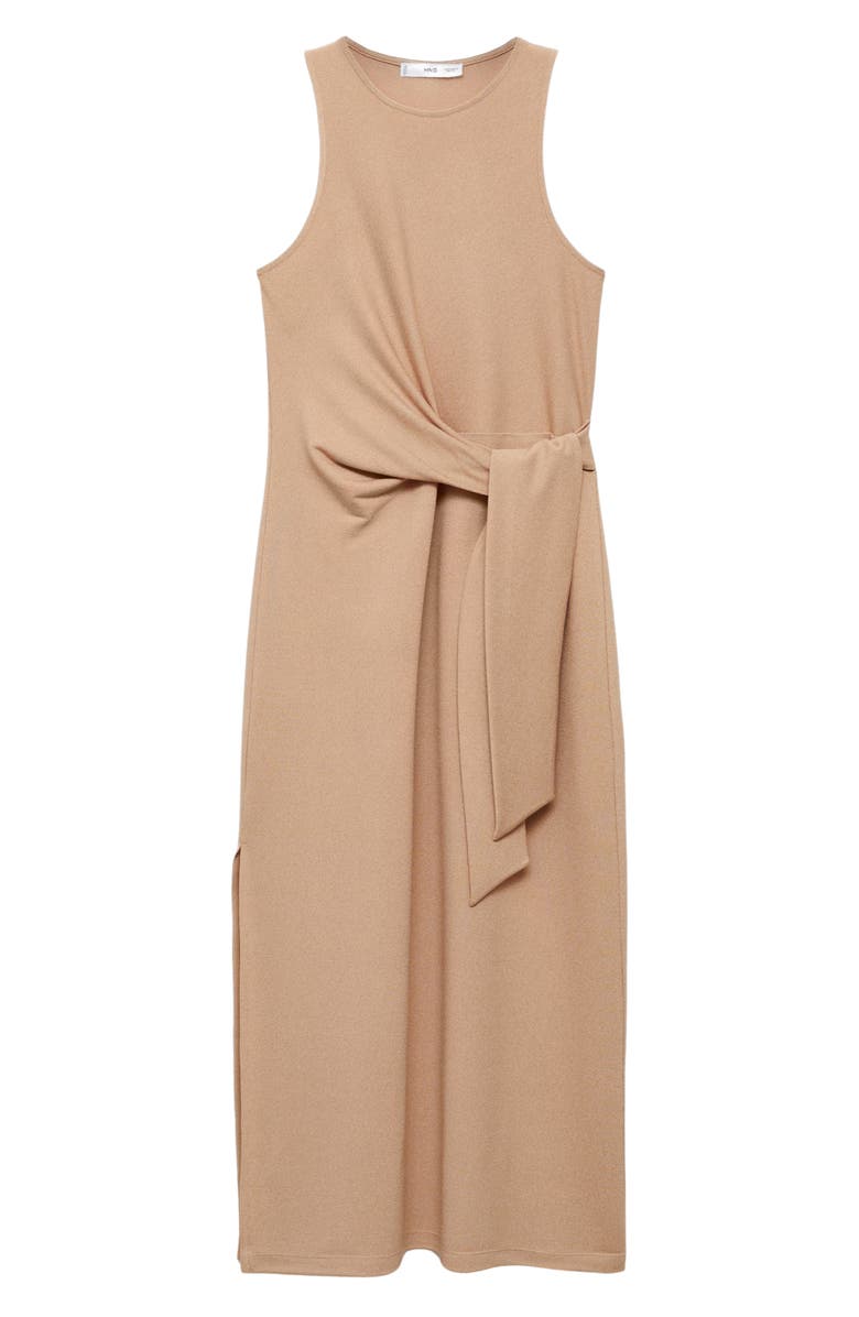 MANGO Tie Front Sleeveless Knit Dress, Alternate, color, 