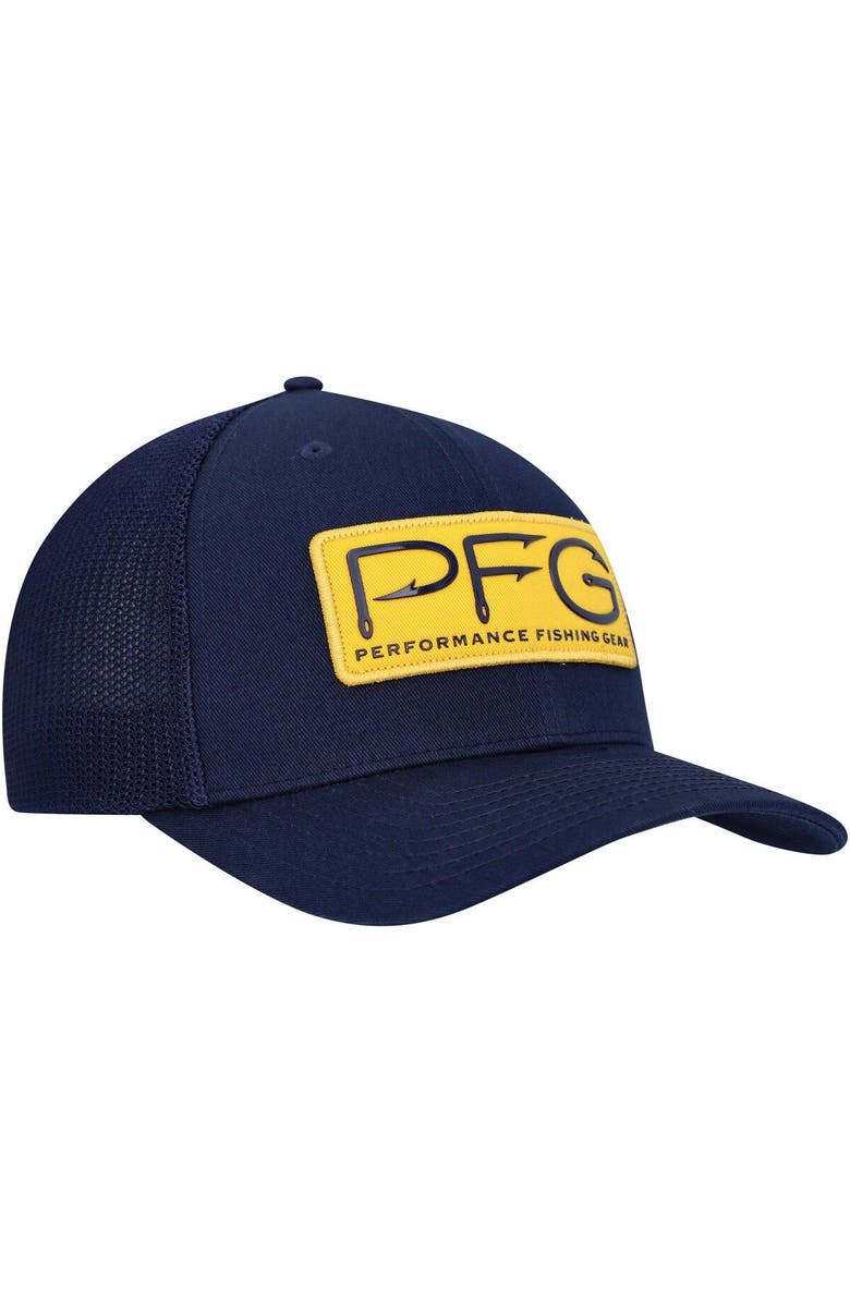 Columbia Men's Columbia Navy West Virginia Mountaineers PFG Hooks Flex Hat, Alternate, color, 