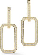CHLOE AND MADISON 14K Gold Plate Cubic Zirconia Link Drop Earrings