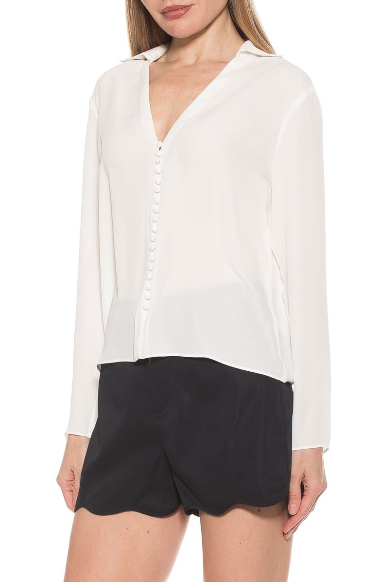Alexia Admor Lori Long Sleeve Blouse, Main, color, Ivory