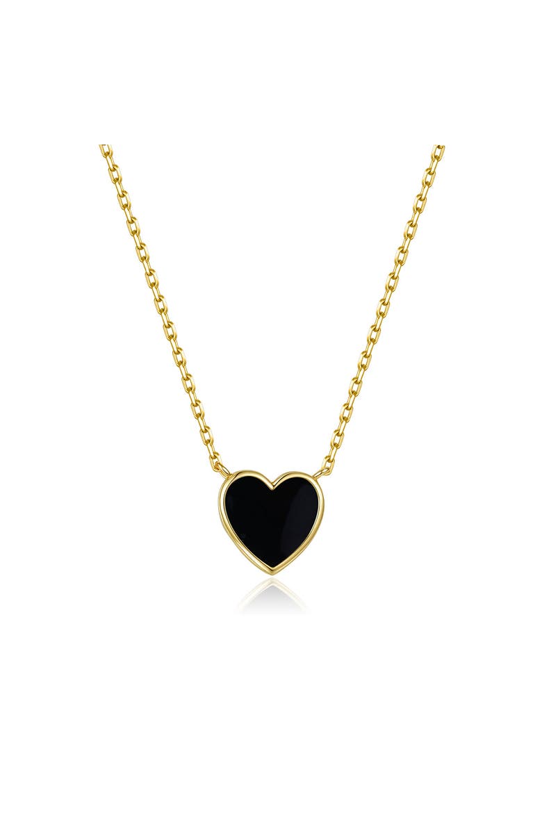 Anna Zuckerman Petit Love Necklace, Main, color, Black
