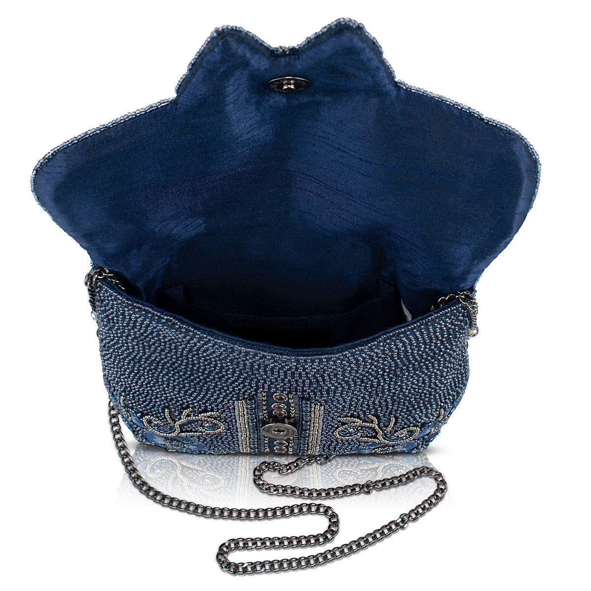 Mary Frances Accessories Blue Alchemy Crossbody Handbag, Alternate, color, Blue