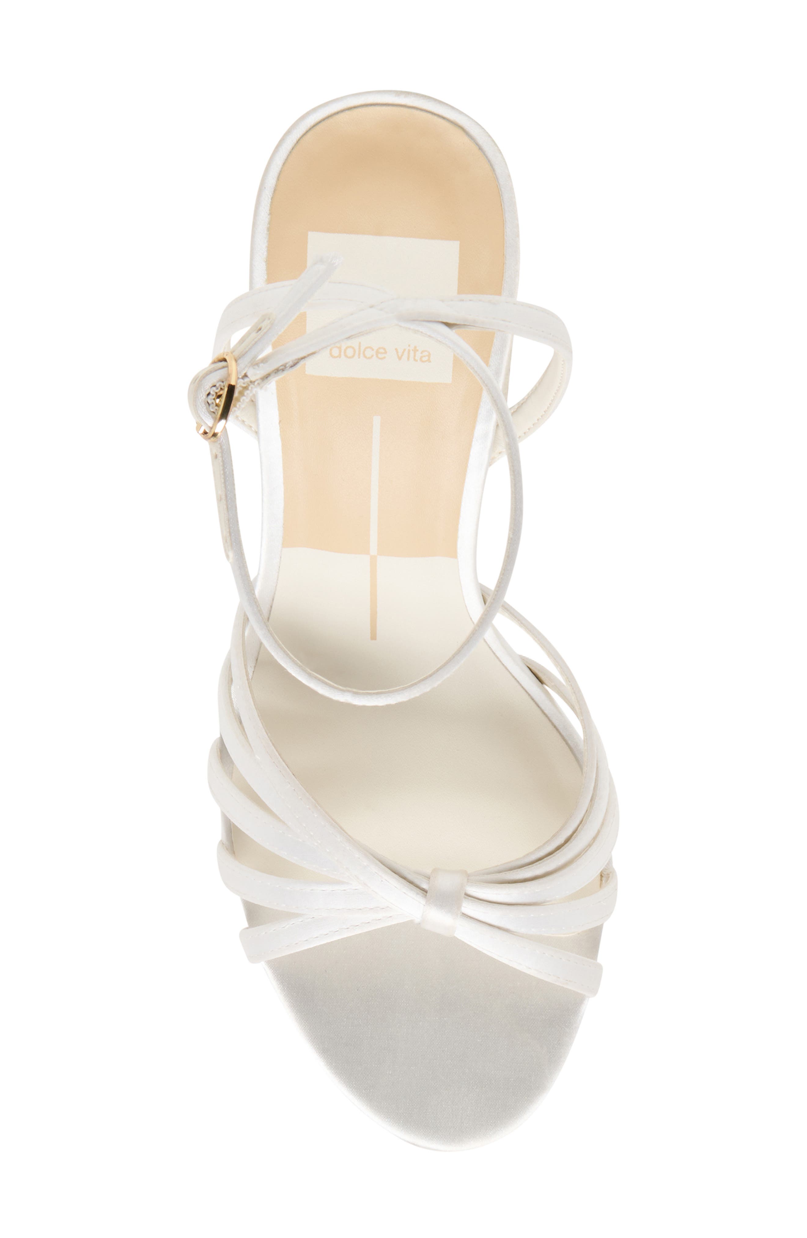 Dolce Vita Ronica Ankle Strap Sandal, Alternate, color, True White Satin