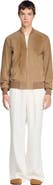 SANDRO Zip-up split leather jacket