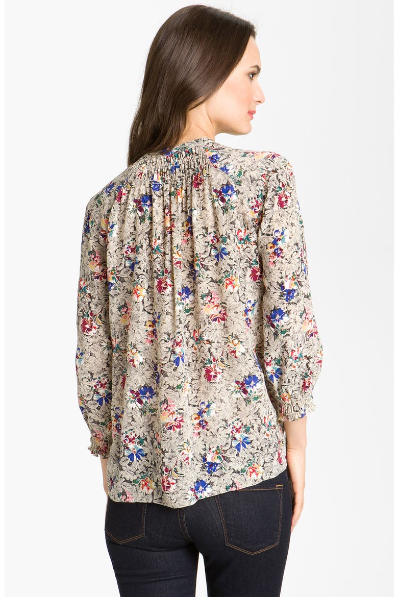 Floral Silk Blouse, Alternate, color, MULTI COMBO