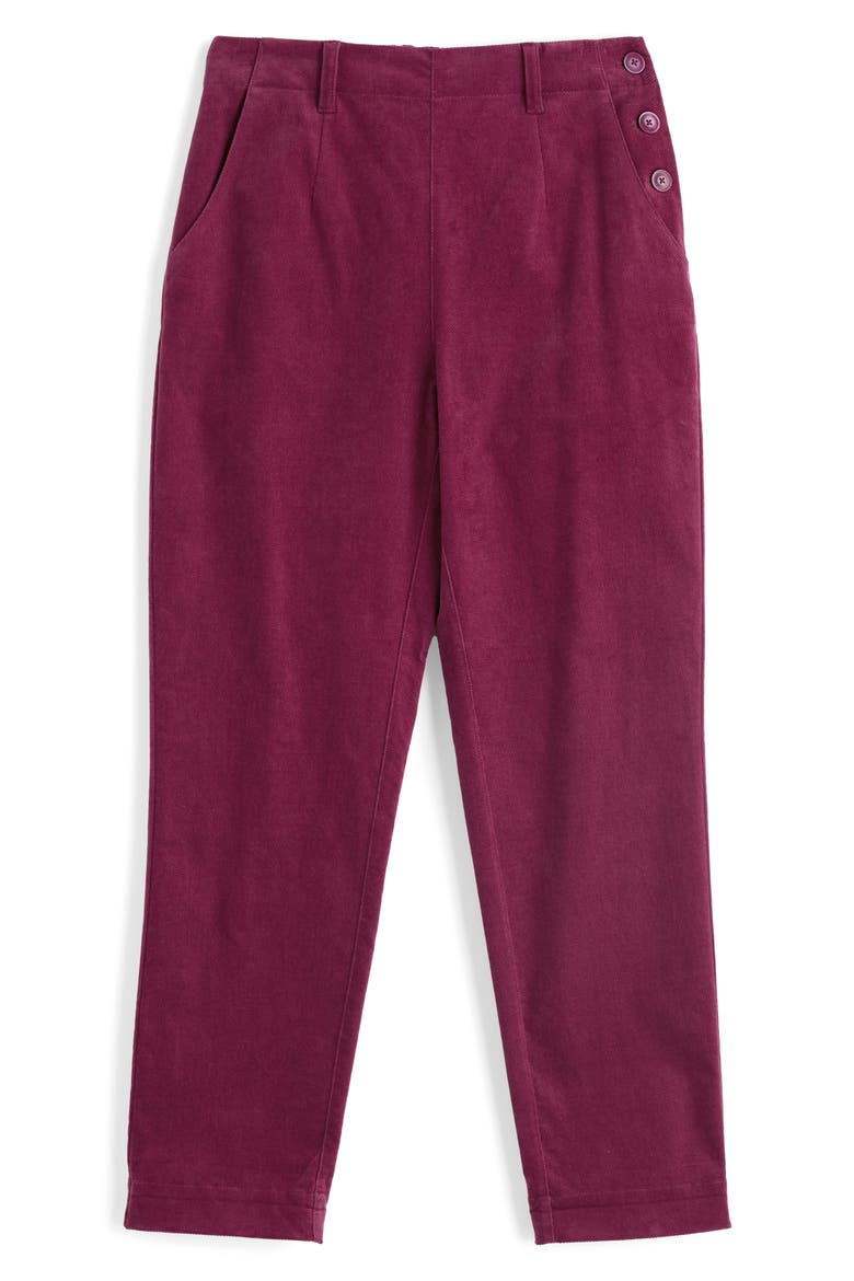 Crackington Sailor Button Crop Pull-On Pant, Alternate, color, CLOVE