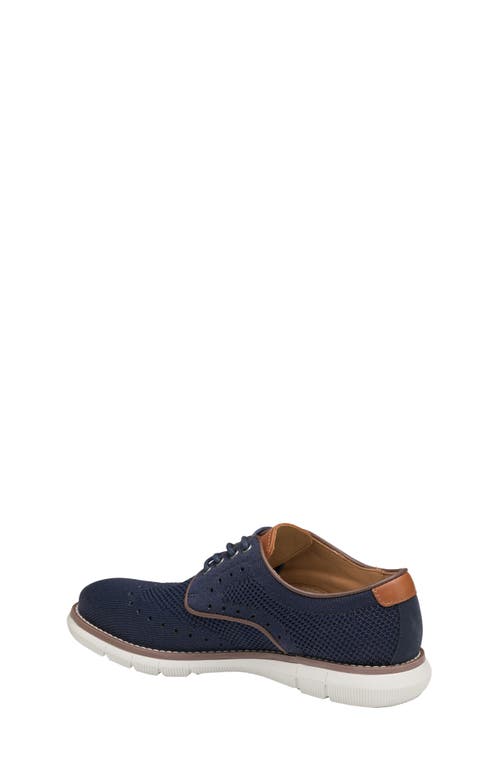 Johnston & Murphy Kids' Holden Knit Wingtip Derby In Navy Knit